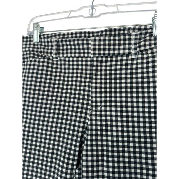 Old Navy Black White Gingham Career Office Work Business Pixie Pants Size 12 - Picture 6 of 11